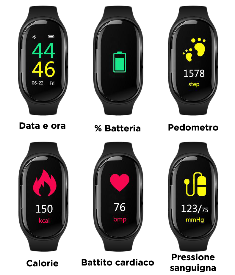 Smartwatch con auricolari bluetooth integrati